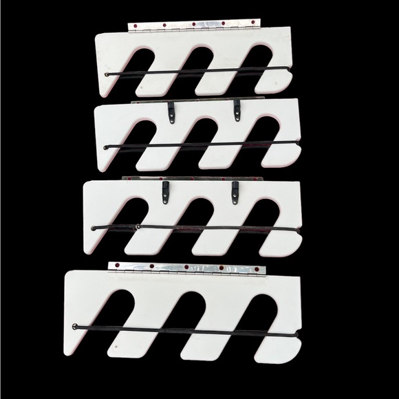 4 Fishing Rod Pole Folding Holders Under Gunwale Boat Starboard White 3 Rods - Picture 2 of 13